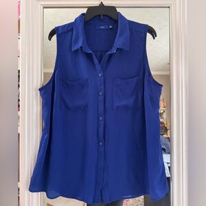 Apt 9 Blue Button Down Blouse